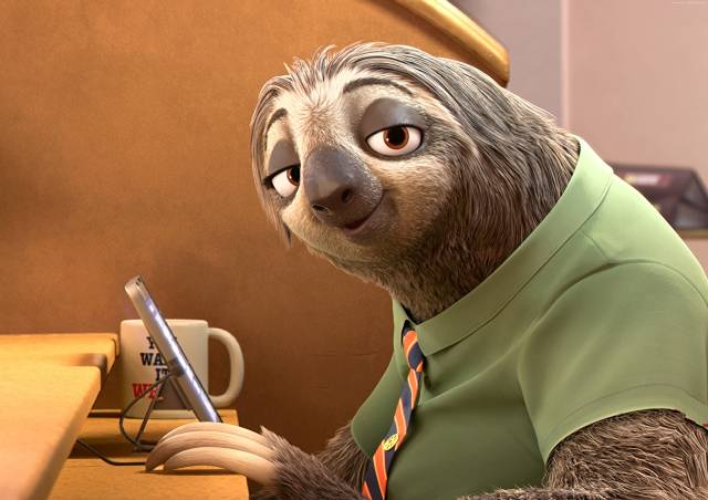 Zootopia، Sloth Glance Cartoons 3D Graphics عکس  خیره شدن بارگیری تصویر تصویر بر روی رایانه رومیزی ، تبلت 1