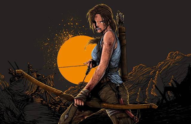 عکس Tomb Raider 2013 اسلحه کمان Lara Croft Frowning Night Games بازی ویدیویی ، زمان شب ، ناخوشایند ، اخم ، بارگیری تصویر زمینه تصویر ناراضی بر روی رایانه رومیزی ، تبلت 1