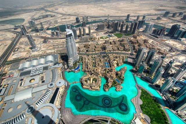 امارات متحده عربی دبی خانه های آسمان خراش برج خلیفه از بالای عکس شهرها  بارگیری تصویر تصویر زمینه بر روی رایانه رومیزی ، تبلت 1