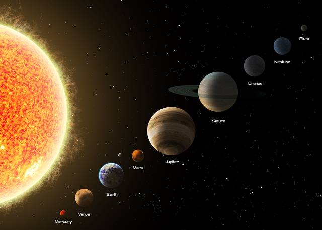 سیارات سیاره زحل مشتری سیاره مشتری نپتون زمین ونوس مریخ عطارد خورشید فضای 3D گرافیک عکس  بارگیری تصویر زمینه در رایانه رومیزی ، تبلت 1