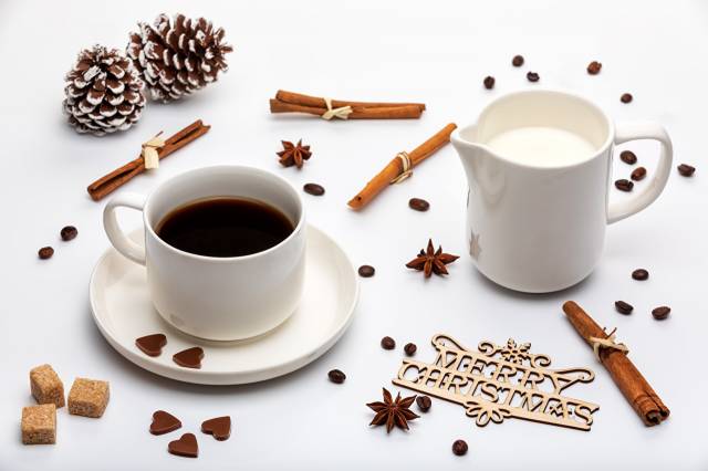 کرم نعلبکی فنجان کریسمس قهوه عکس غذا  بارگیری تصویر زمینه سال جدید در رایانه رومیزی ، تبلت 1