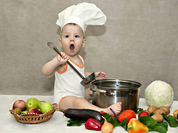 سبزیجات پسران میوه کلاه زمستانی کوک عکس کودکان  کودک ، آشپز ، آشپزخانه تصویر زمینه 1