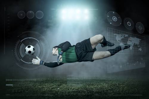 پرش یکنواخت توپ توپ دروازه بان زنان فوتبال (عکس) عکس ورزشی ورزشی ، ورزشی ، تصویر زمینه مرد 1