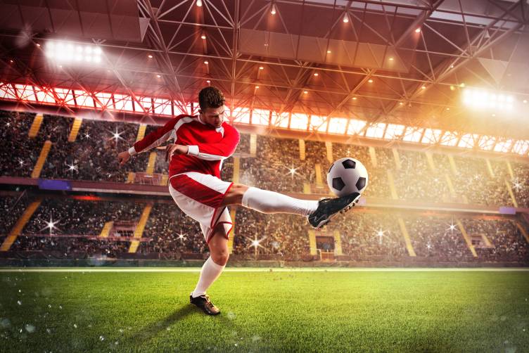 استادیوم چمن لباس یکنواخت پای فوتبال مردان عکس ورزشی ورزشی ، ورزشی ، تصویر زمینه مرد 1