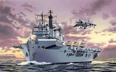 ناو هواپیمابر Painting Art Ships Ark Royal (HMS Ark Royal، R09) عکس ارتش  نظامی ، تصویر زمینه کشتی 1
