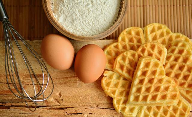 آرد شیرینی وفل تخم مرغ عکس غذای قلب  پخت ، وافل ، تصویر زمینه تخم مرغ 1
