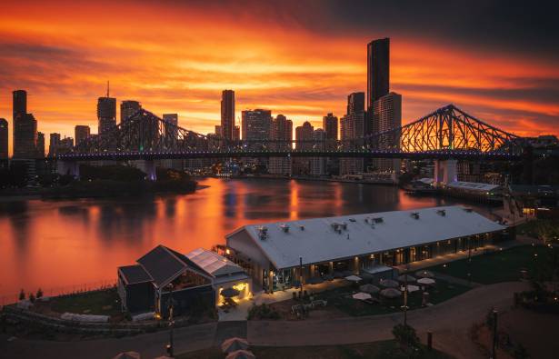 خانه های استرالیا Rivers Bridges Marinas طلوع و غروب خورشید عکس شهرهای بریزبن  طلوع و غروب خورشید ، رودخانه ، پل ، ساختمان ، اسکله ، تصویر زمینه اسکله 1