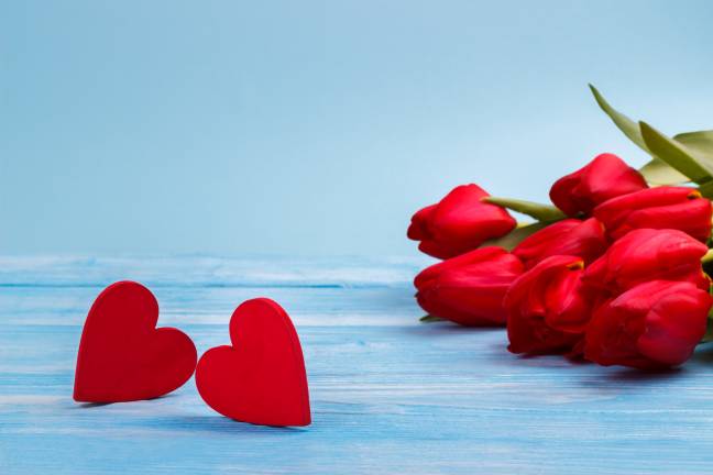کارت پستال الگوی قلب قلب ولنتاین عکس گلها  تصویر زمینه گل 1