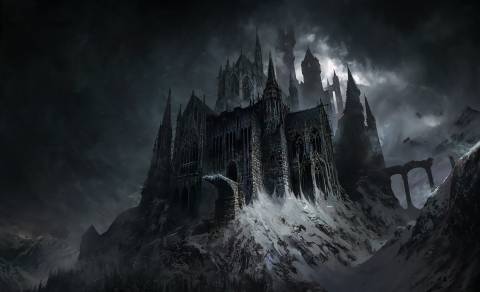 کاغذ دیواری Dark Fantasy Evil Castle 1