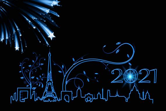 آتش بازی کریسمس ساحل برج ایفل پاریس دکوراسیون ستاره پس زمینه سیاه و سفید عکس 2021  سال جدید ، شبح ها ، ستاره های کوچک تصویر زمینه تصویر 1