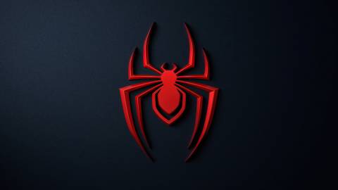تصویر زمینه لوگو عنکبوت، قرمز و مشکی 1